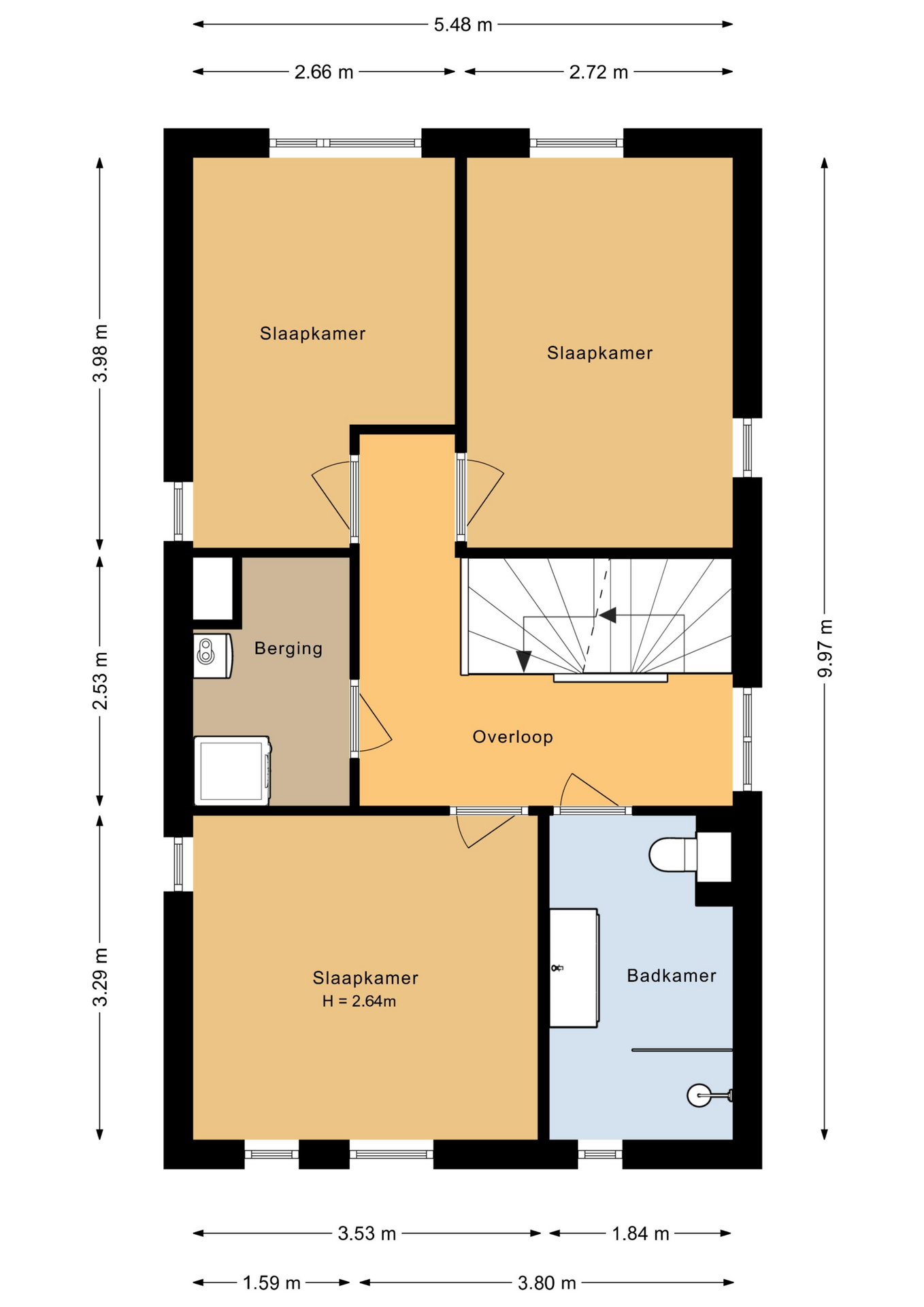 Onderlangs 28 - 8242 RL - lelystad-plattegrond-2